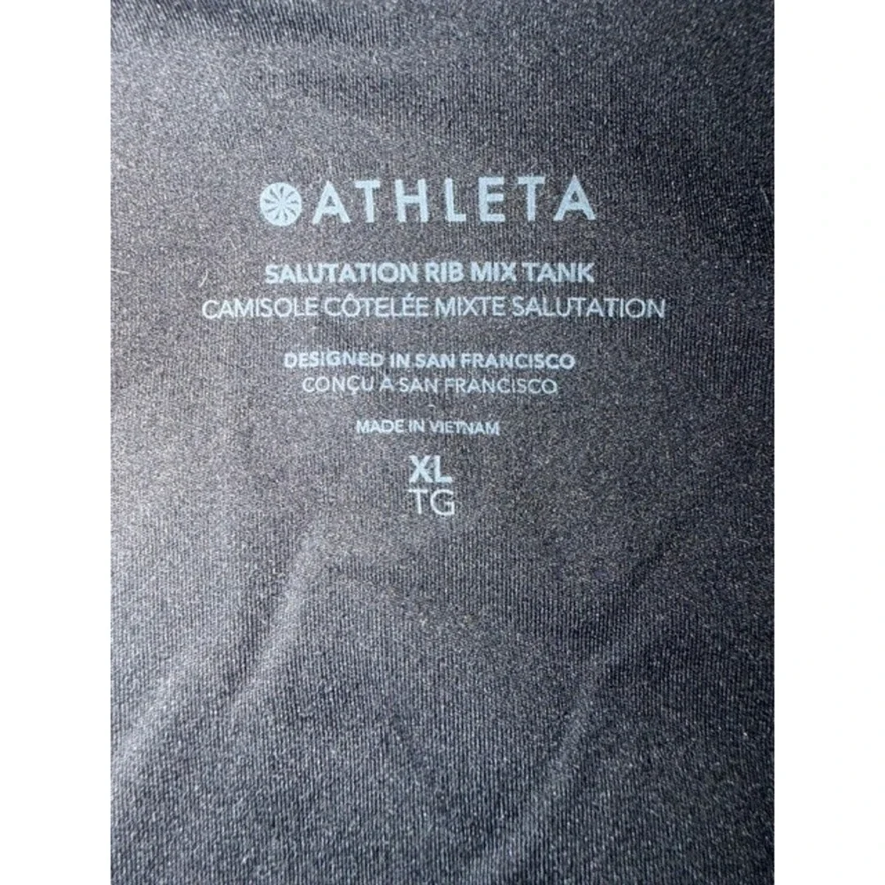 Athleta Salutation Rib Mix Tank Womens XL  High Neck Racerback Yoga Top 0108 - Picture 3 of 3